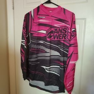 Answer pink riding jersey. Size SM